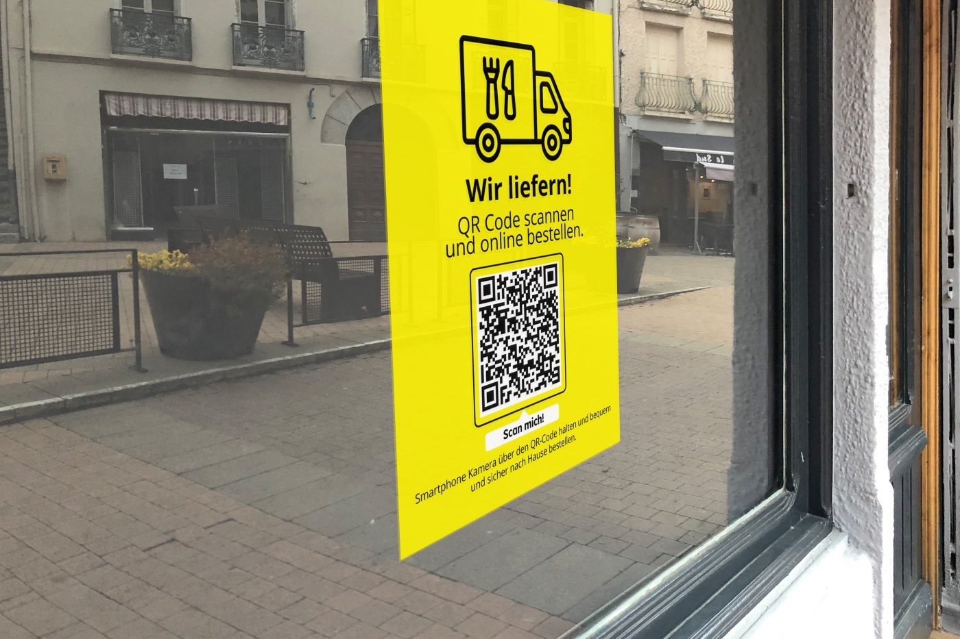 wir liefern aufkleber