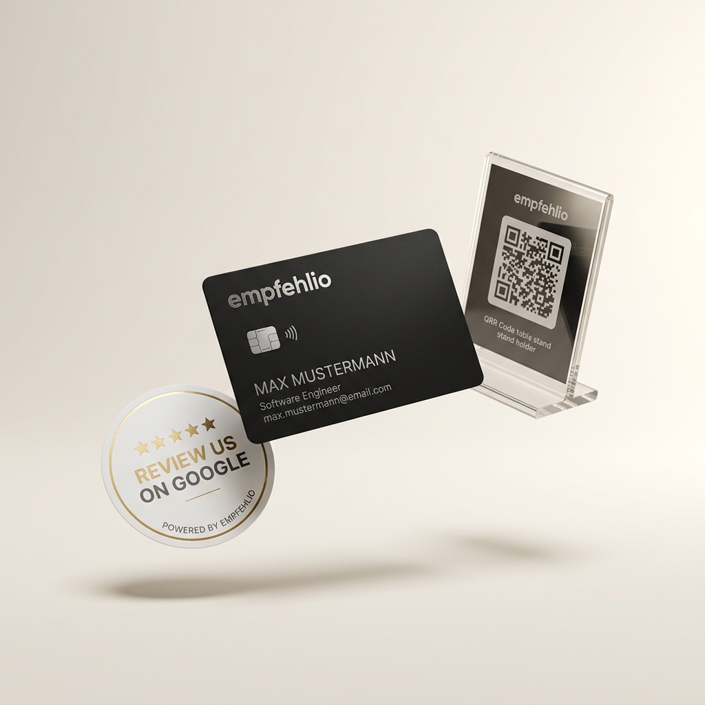 empfehlio Starter Set mit NFC Karte, Aufkleber und Aufsteller