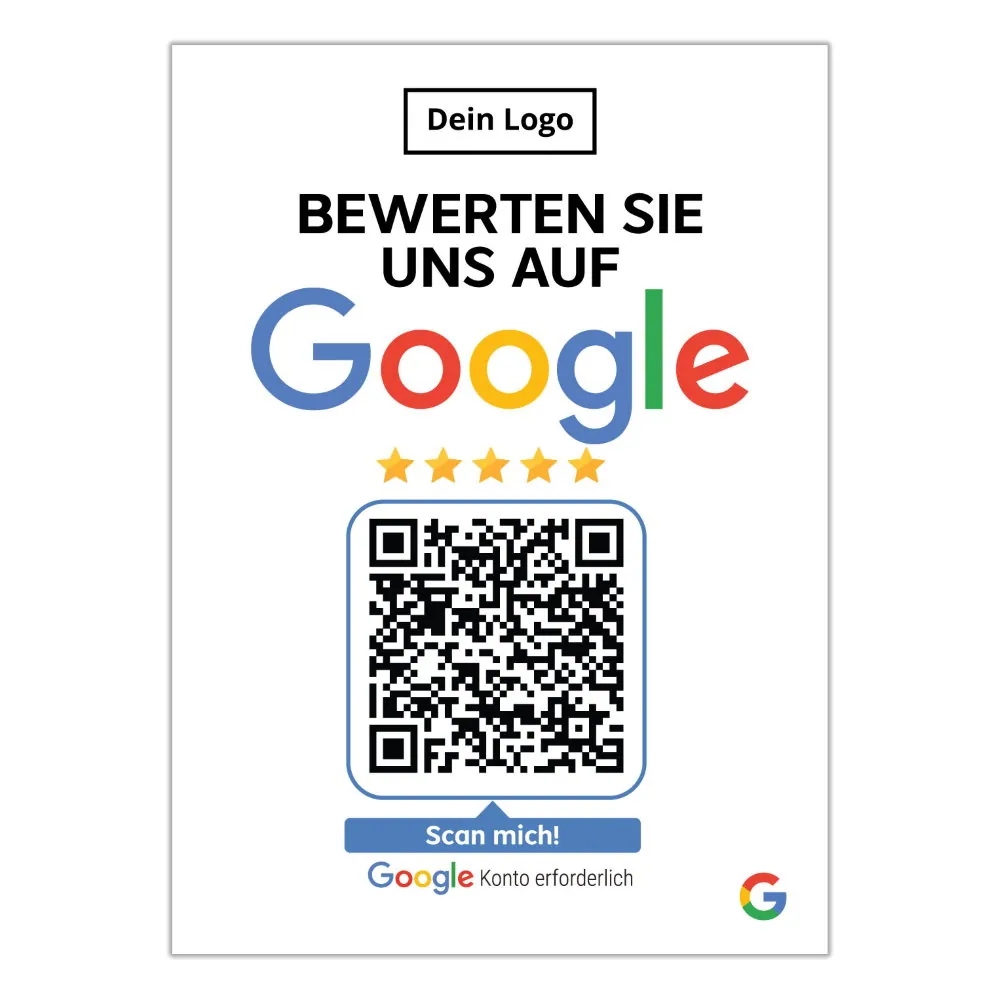 Google Aufkleber mit QR Code Clean – Ansicht 2