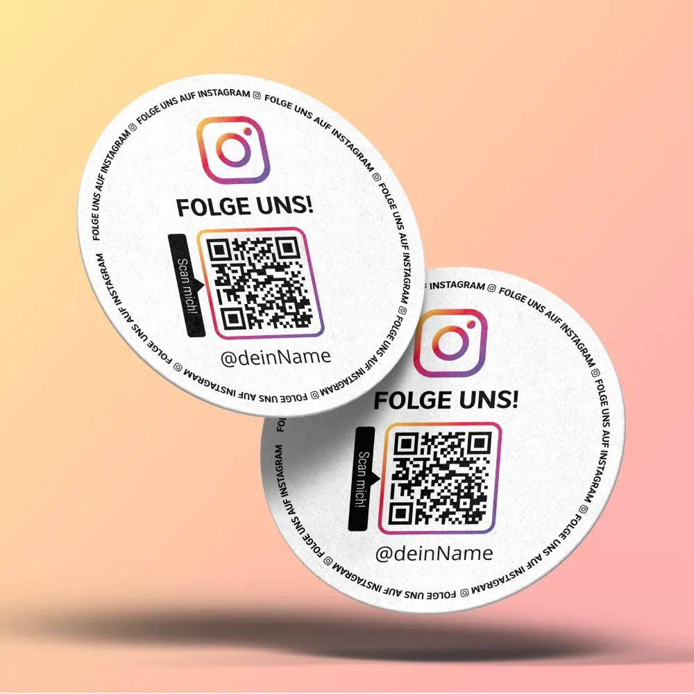 Instagram Bierdeckel Clean Rund