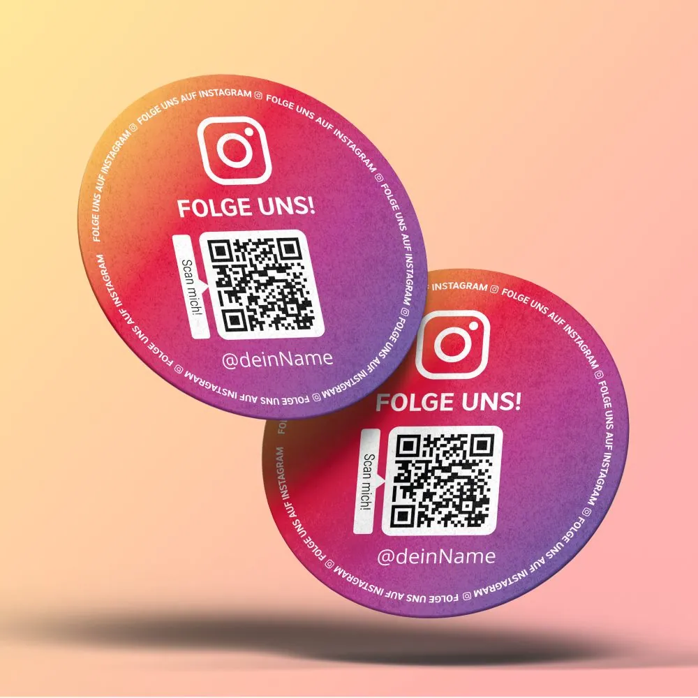 Instagram Bierdeckel Color Rund