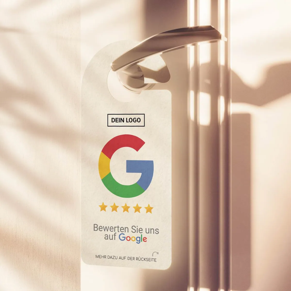 Google Türanhänger mit QR-Code – Mehr Bewertungen direkt an der Tür