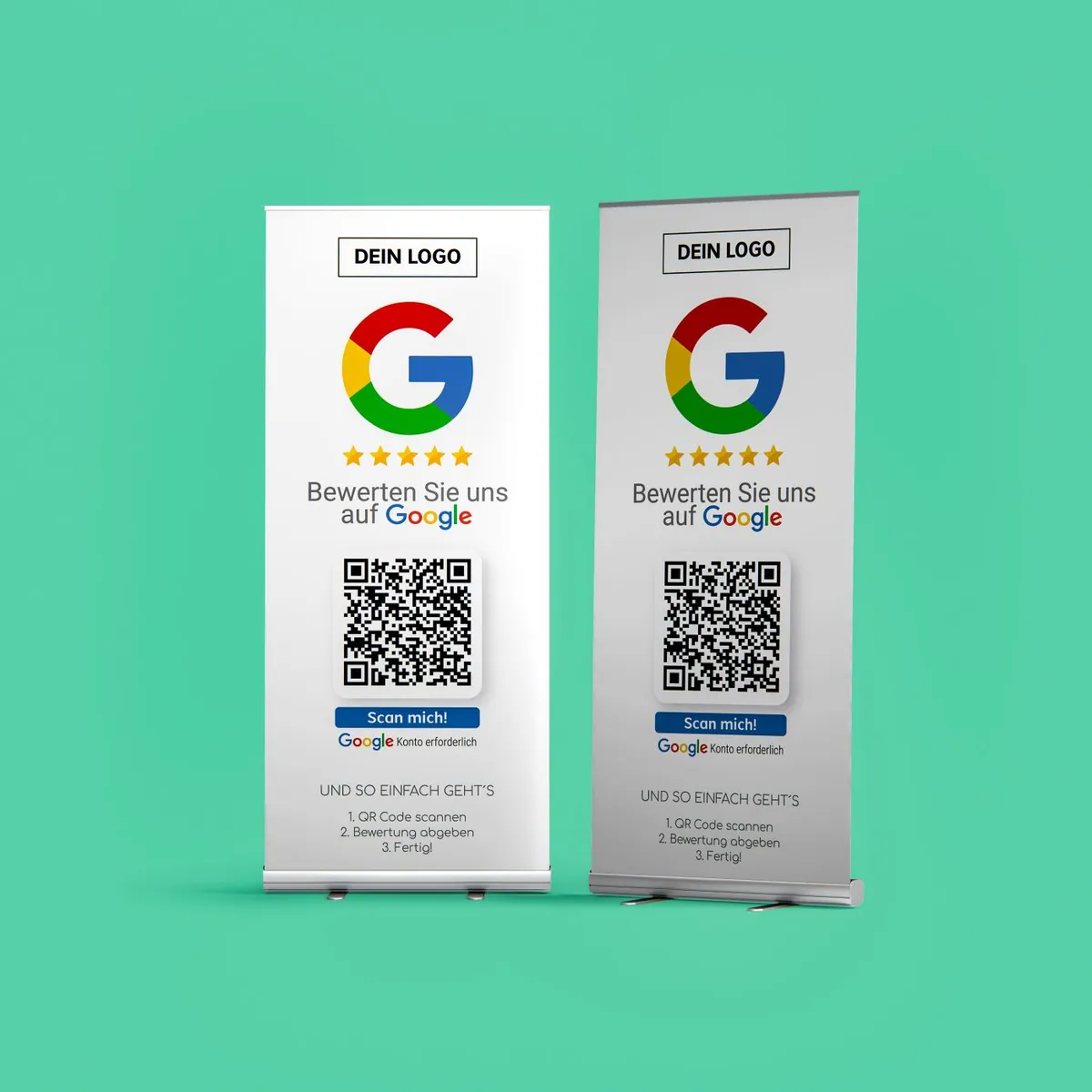 Bewerte uns auf Google Roll Up Banner – Ansicht 2