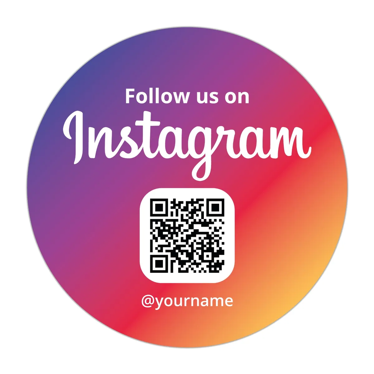 Instagram Name QR Code Sticker Color – Ansicht 2