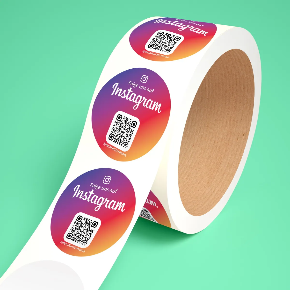 Instagram Aufkleber Etiketten Rolle Color