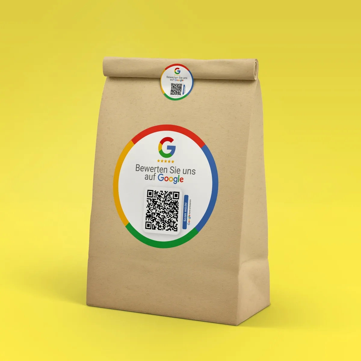 Google Bewertung Aufkleber Etiketten Rolle – Ansicht 2