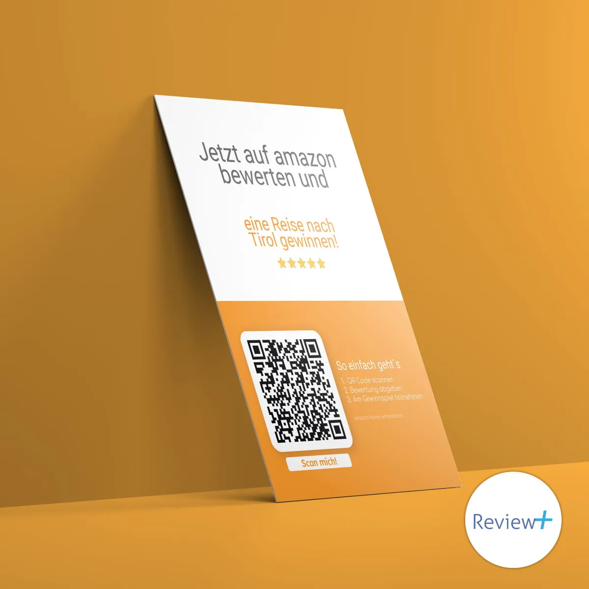 Review+ Bewertungskarte Gewinnspiel für amazon Bewertungen – Ansicht 2