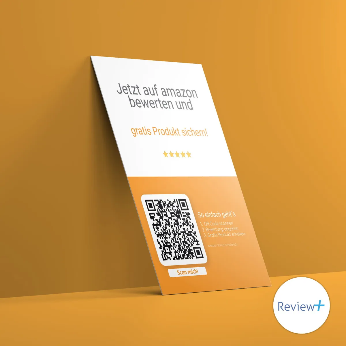 Review+ Bewertungskarte Gratis-Produkt für amazon Bewertungen – Ansicht 2