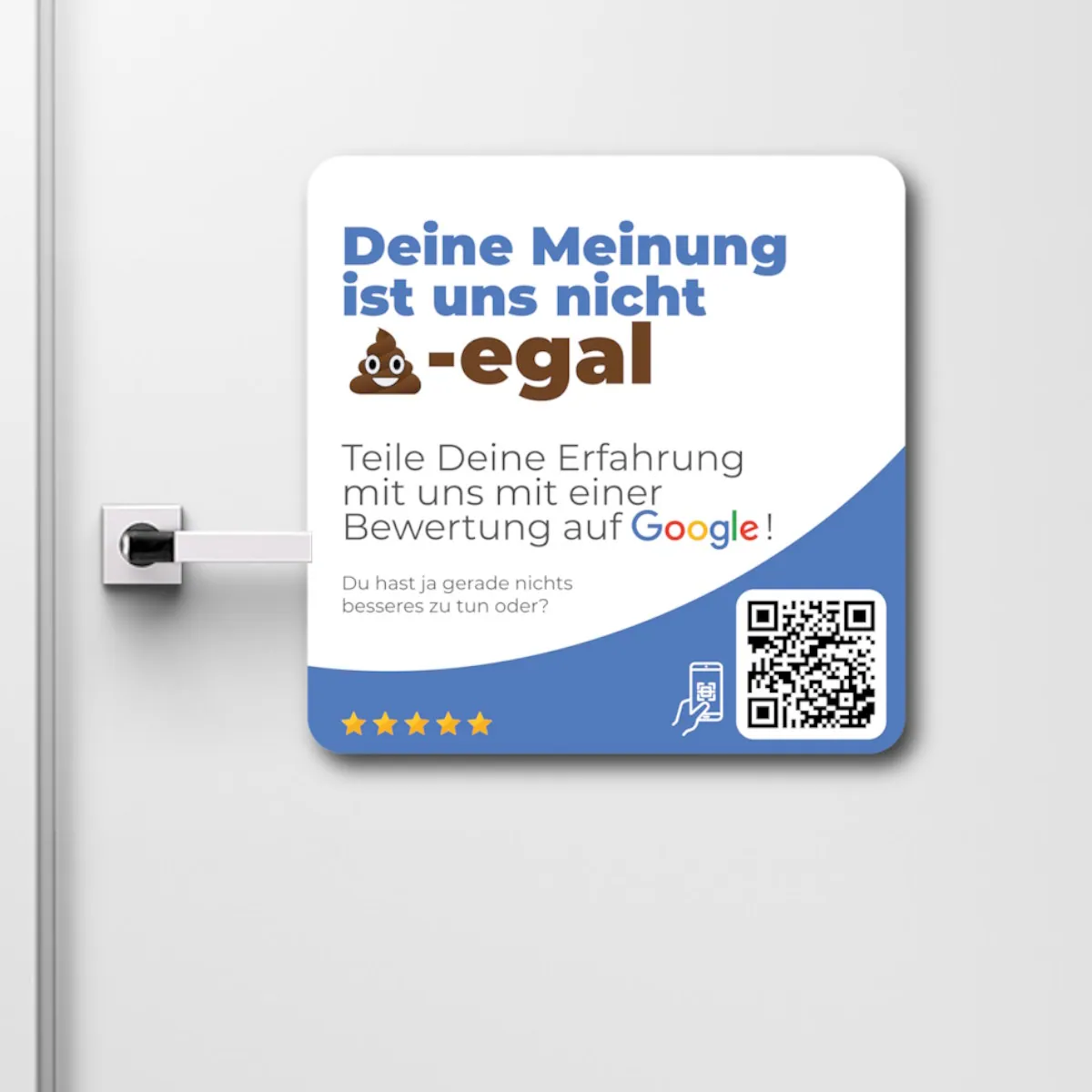 Google Toiletten Aufkleber mit Google Bewertung QR Code – Ansicht 2