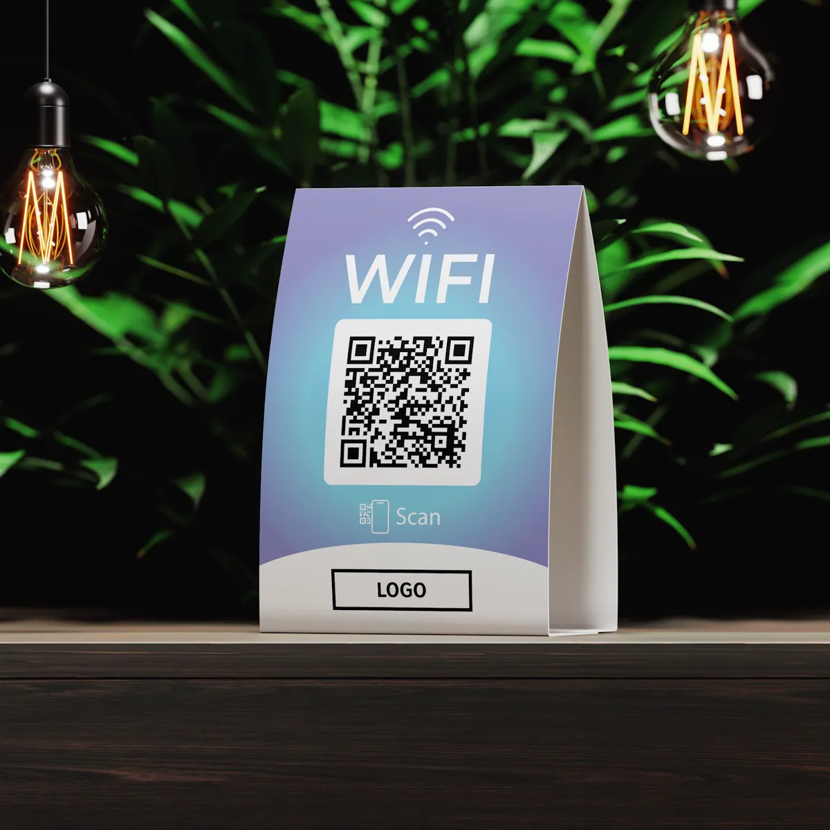 WIFI QR Code Tischaufsteller Fancy – Ansicht 2
