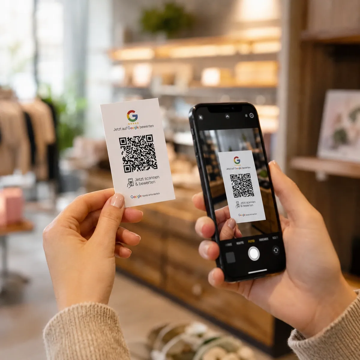 Google Bewertung QR Code Visitenkarte Standard – Ansicht 2