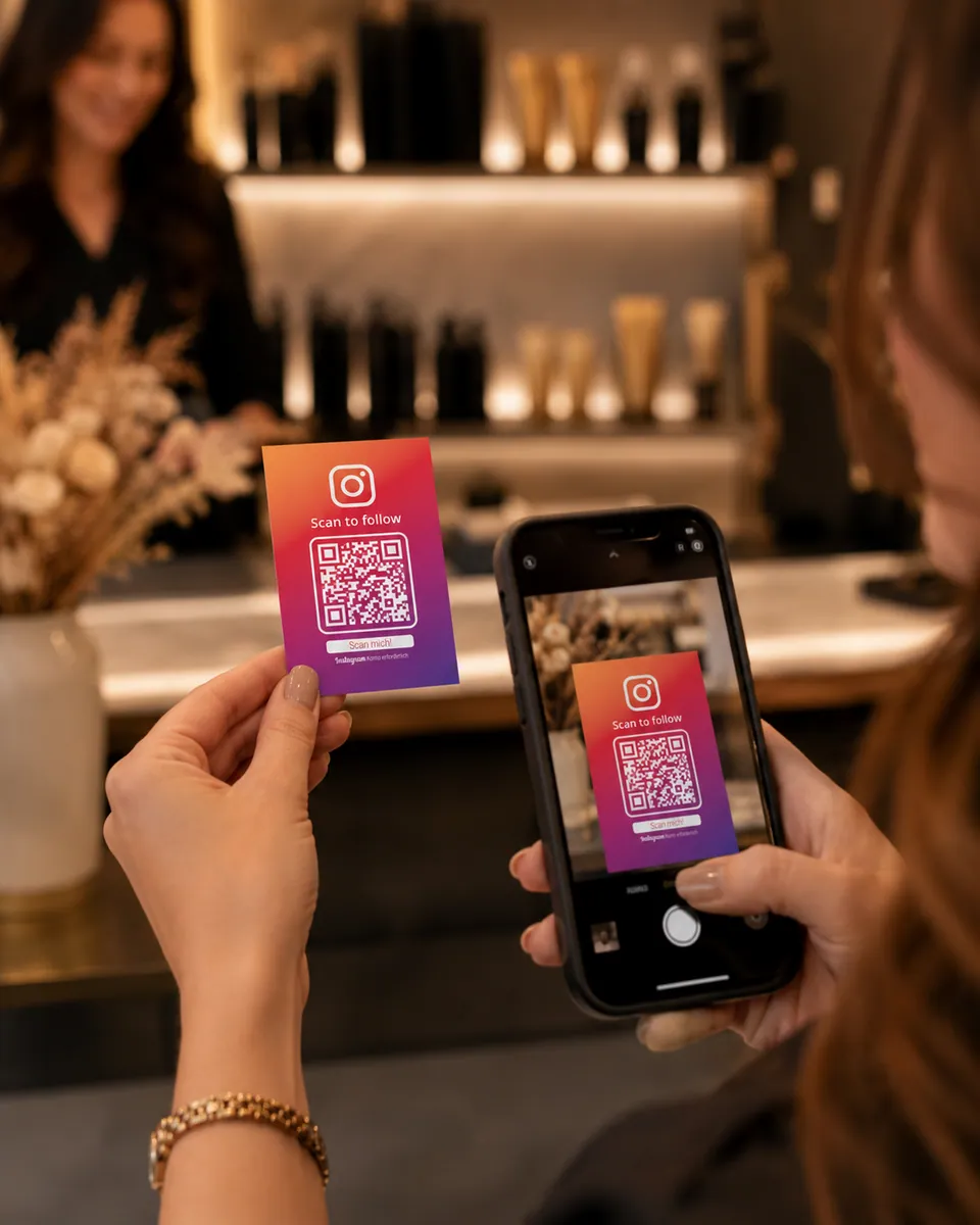 Google & Instagram Starter Visitenkarte – QR Code – Ansicht 2