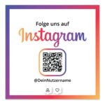 Aufkleber Sticker Folge uns auf Instagram Rund Clean - empfehlio