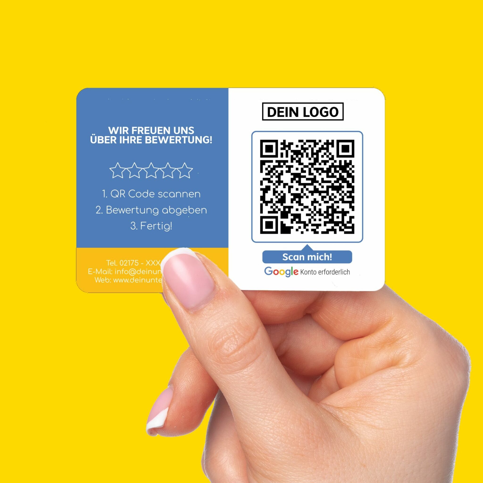 Google Bewertung QR Code & Vorlage empfehlio