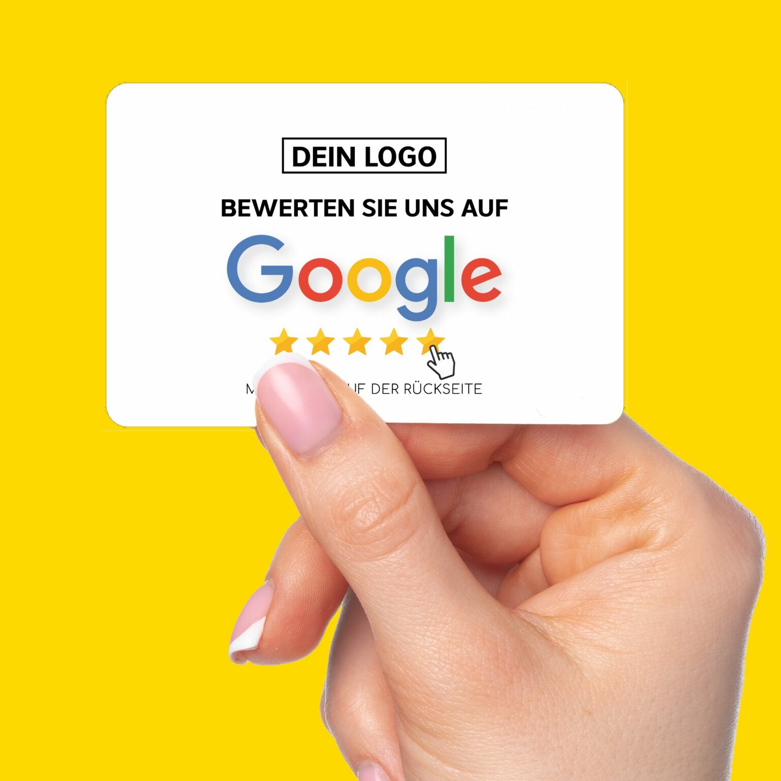 Google Bewertung NFC Karte "Tap" mit Google Bewertung QR Code empfehlio