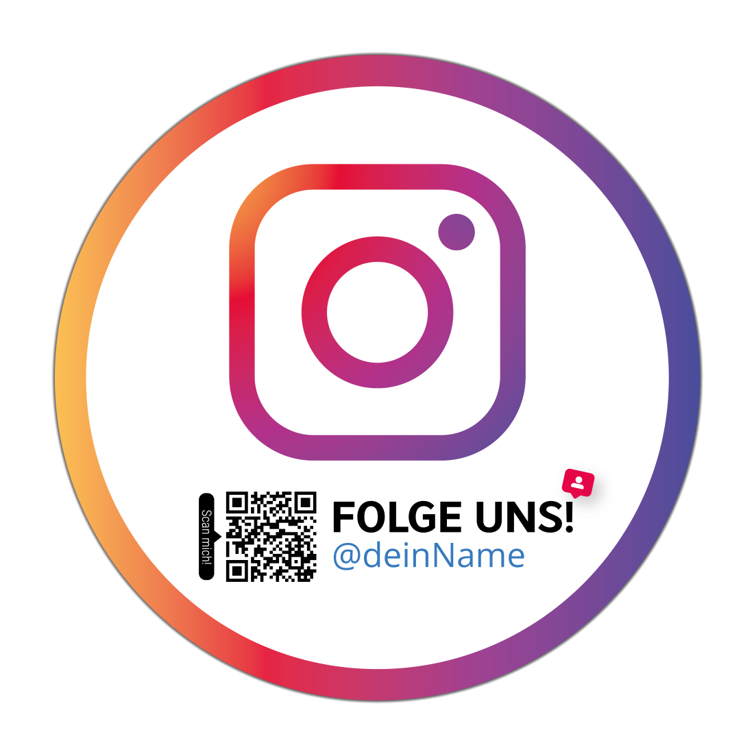 Instagram Aufkleber Icon Clean - empfehlio