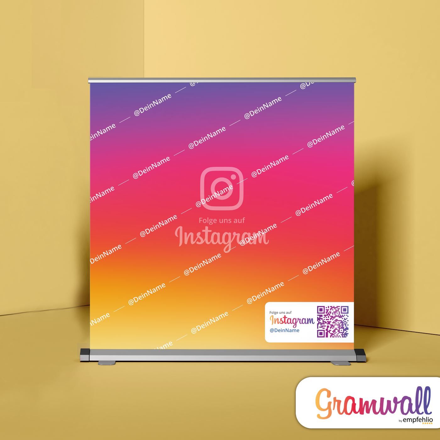 Gramwall - Instagram Roll Up Banner Color – Bild 1