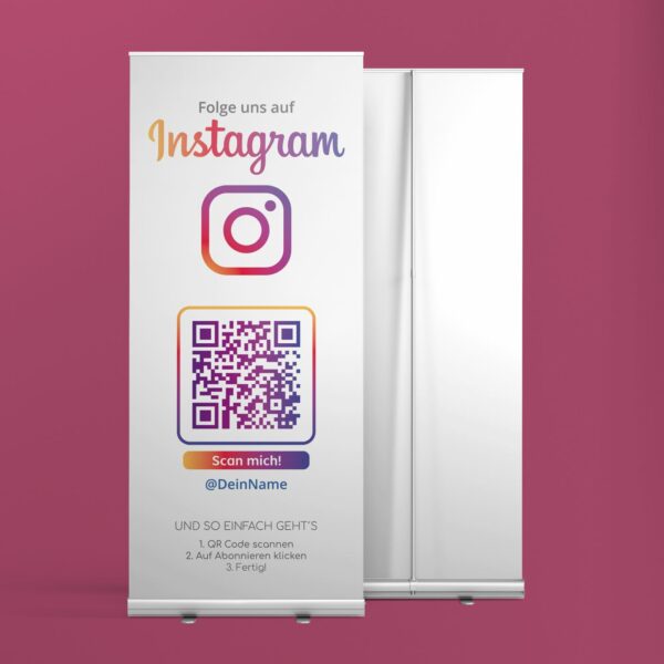 Instagram Roll Up Banner Clean