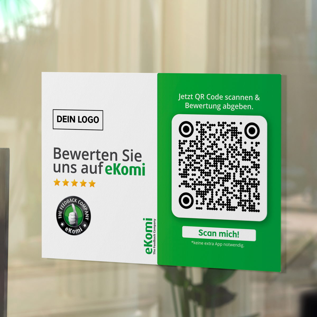 Bewerten Sie uns auf Google Aufkleber mit Google Bewertung QR Code -  empfehlio