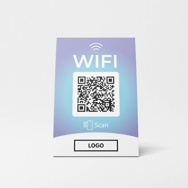 WIFI QR Code Tischaufsteller Fancy