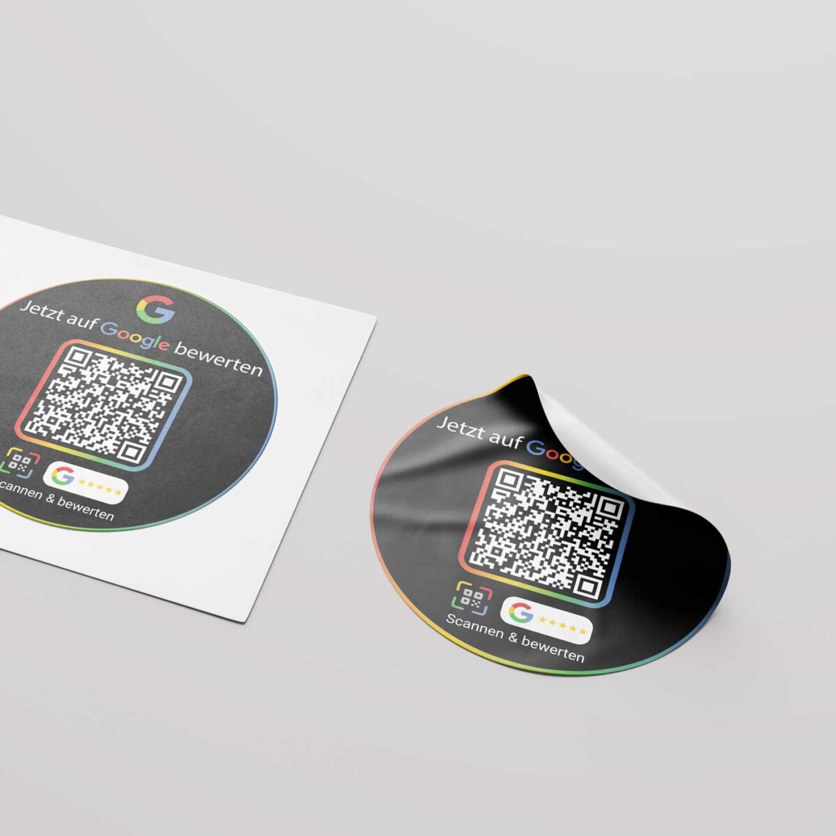 Google Bewertung QR Code Etikettenrolle – „G“-Design Schwarz & Weiß – Für mehr Bewertungen – Bild 5