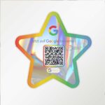 Google Bewertung Hologramm Sticker mit QR Code – Stern Design – 3 Größen – Eyecatcher für mehr Bewertungen – Bild 2