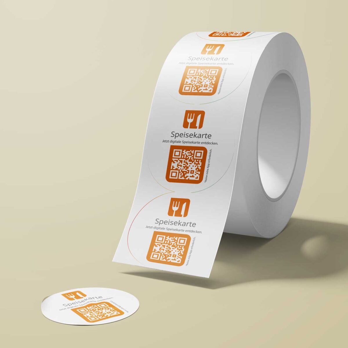 Digitale Speisekarte QR Code Etikettenrolle – Einfach scannen & ansehen – Bild 1