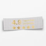 Google Bewertung Sticker mit Score – „Top Rated on Google“ – Schaufenster & Ladentür – Gold oder Weiß – 3 Größen – Bild 5