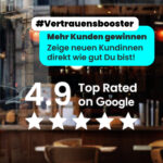 Google Bewertung Sticker mit Score – „Top Rated on Google“ – Schaufenster & Ladentür – Gold oder Weiß – 3 Größen – Bild 4