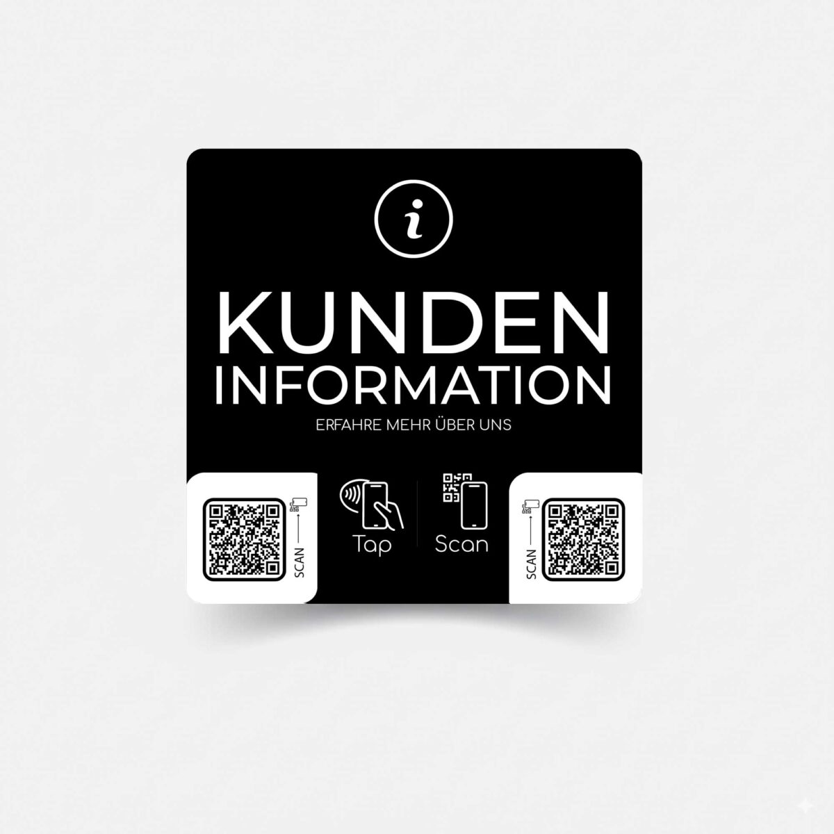 Kundeninformation Smart Sticker mit NFC und QR Code – Bild 1