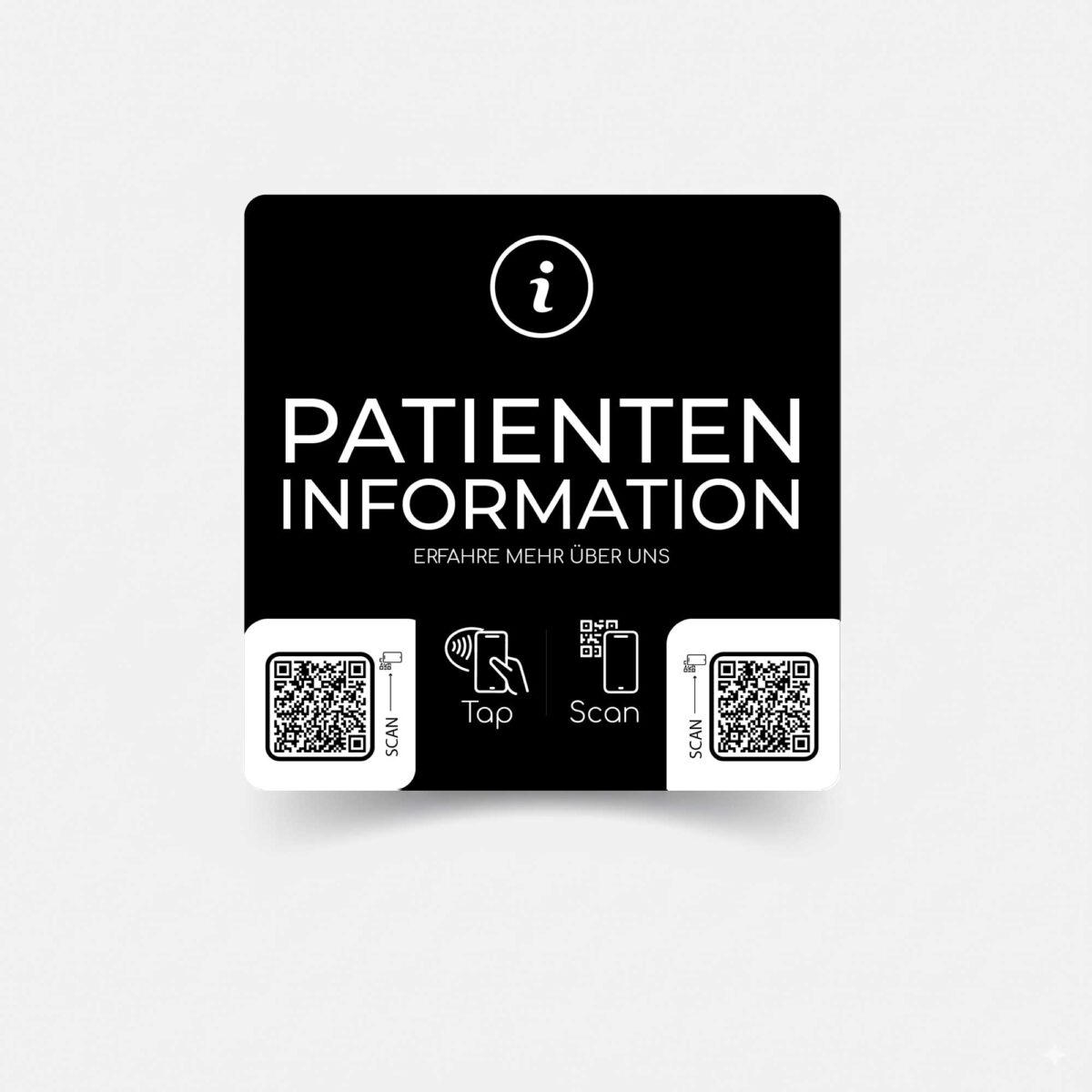 Patieteninformation Smart Sticker mit NFC und QR Code – Bild 1