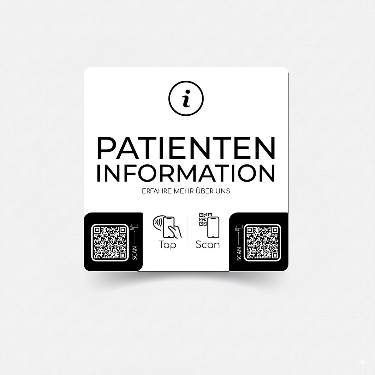 Patieteninformation Smart Sticker mit NFC und QR Code – Bild 2