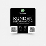 Kundeninformation WhatApp Smart Sticker mit NFC und QR Code – Bild 2