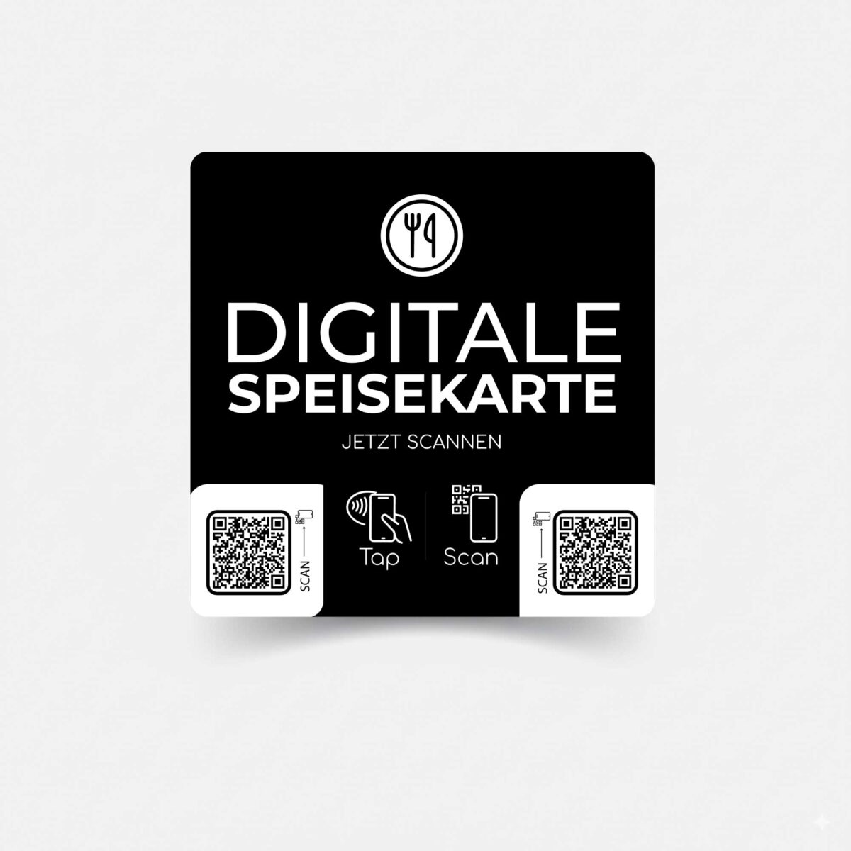 Digitale Speisekarte Sticker mit NFC & QR-Code – Bild 1