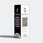 Google Bewertung & Social Media Aufsteller | 3-Seiten Tischdisplay mit QR Codes für Google Reviews, Instagram & TikTok | NFC & QR Stand | Empfehlio Original – Bild 4