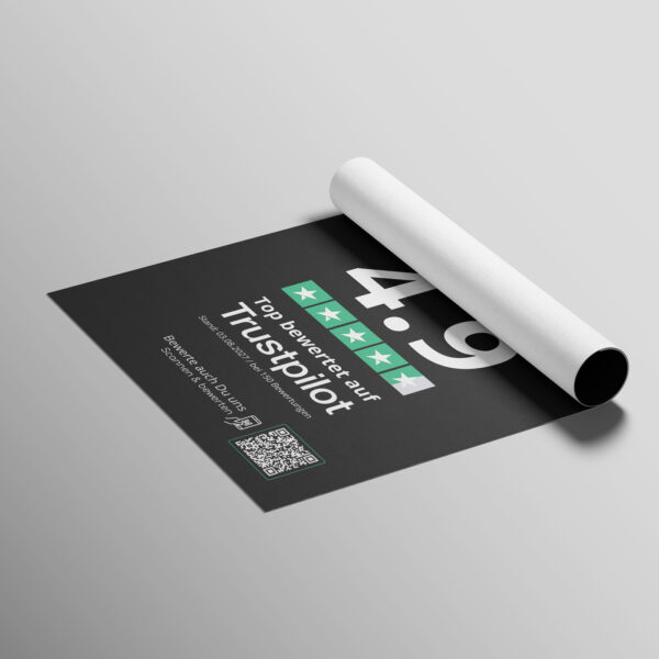 Trustpilot Poster mit QR-Code – mehr authentische Bewertungen für Dein Unternehmen
