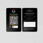 Terminkarten mit Google Bewertung QR Code "G" Design
