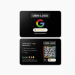 Bewerten Sie uns auf Google Visitenkarte G mit Google Bewertung QR Code Schwarz – Bild 2