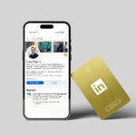 LinkedIn NFC Visitenkarte – Gold Metal Edition | Scan to Connect – Bild 2