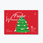 Weihnachts-Kundenkarte mit Google Bewertung QR Code – Bild 2