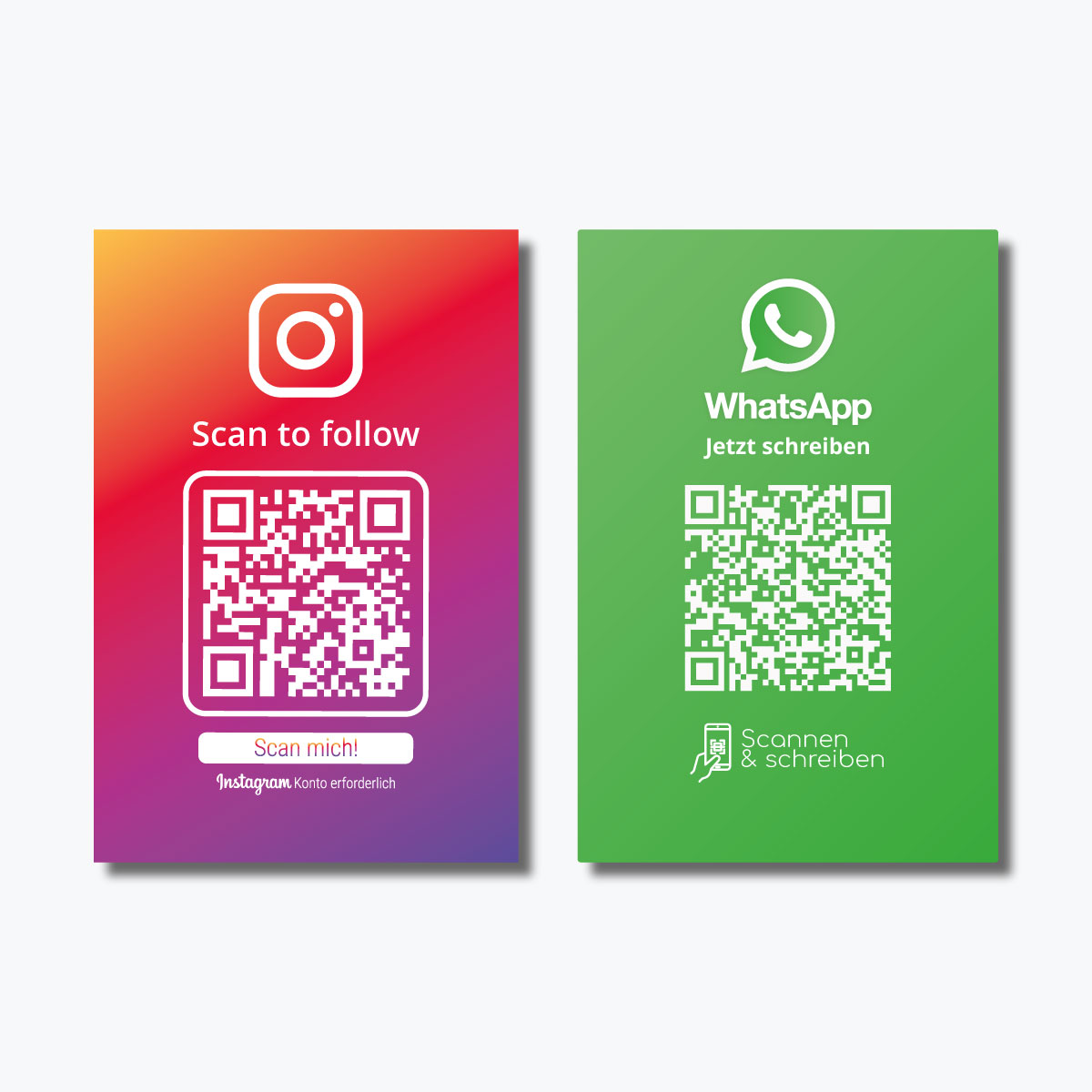 double-social-card Instagram & WhatsApp Starter Visitenkarte – QR Code – Bild 1