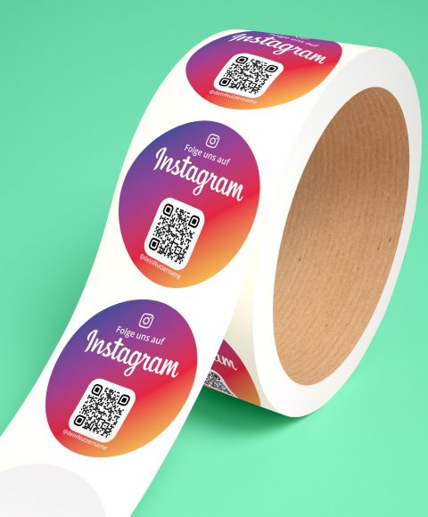 instgaram aufkleber versandetiketten auf etikettennrolle mit qr code empfehlio color 3 instgaram aufkleber versandetiketten auf etikettennrolle mit qr code empfehlio color 3