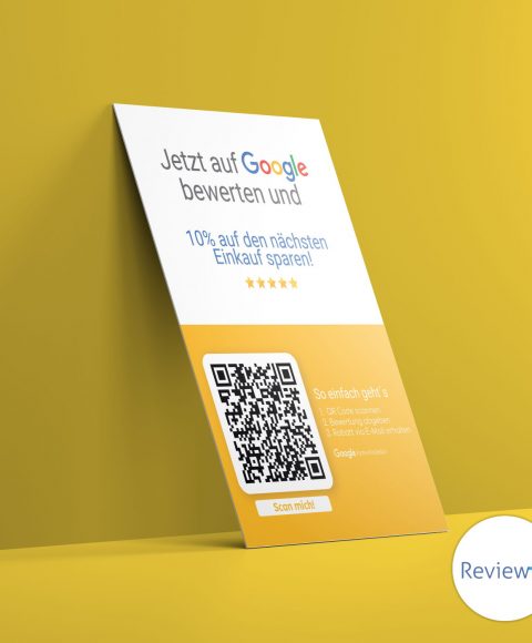review+ google bewertungskarte sparen back
