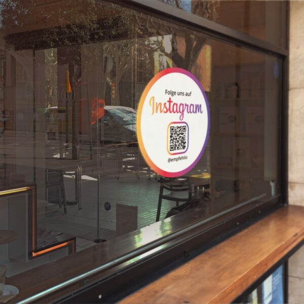 Aufkleber Sticker "Folge uns auf Instagram Rund Clean – Bild 3