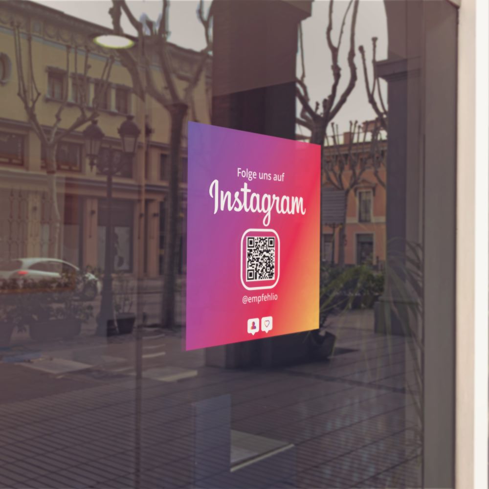 Aufkleber Sticker "Folge uns auf Instagram QUADRAT – Bild 2