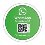 WhatsApp Aufkleber Rund Clean