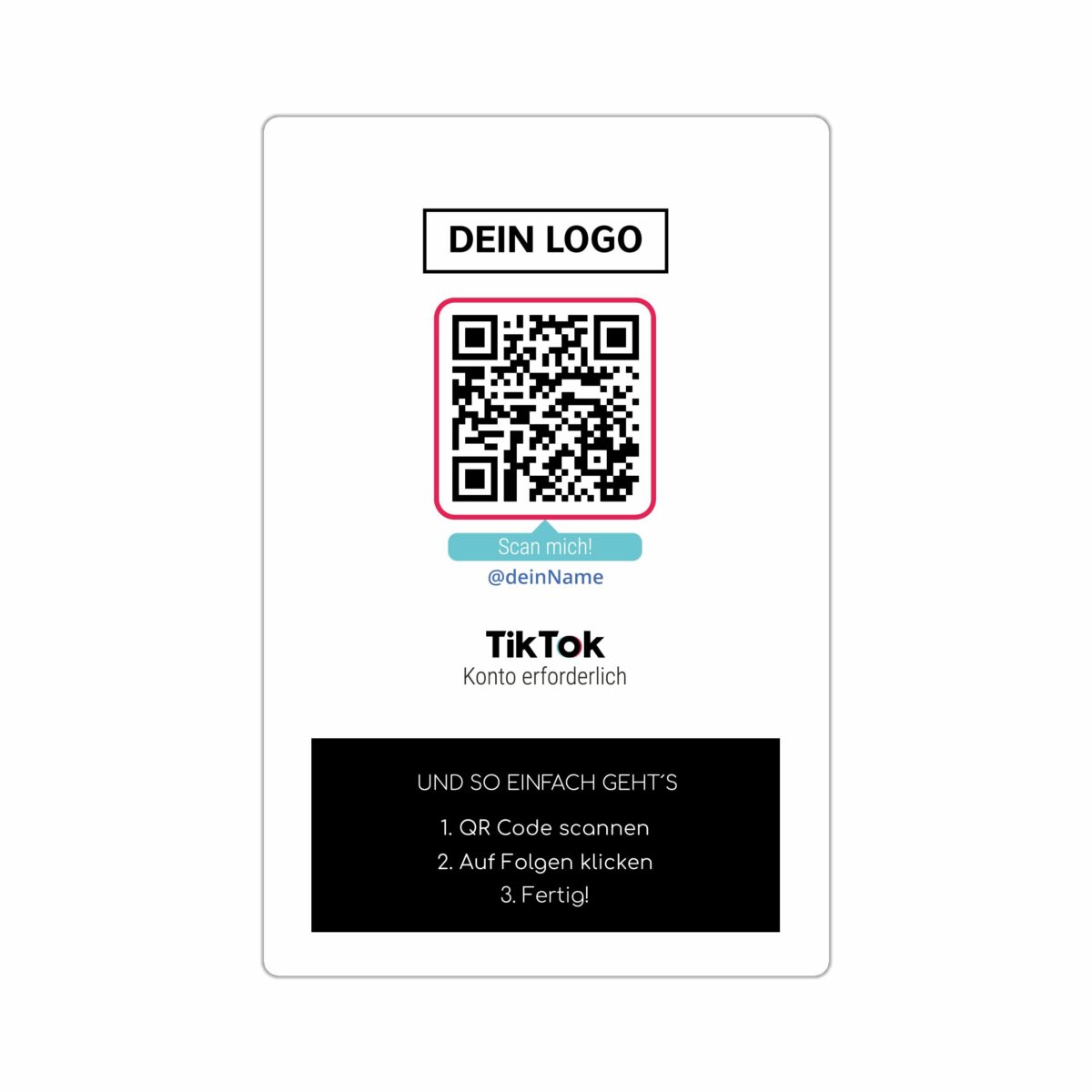 Folge uns auf TikTok Visitenkarte "Clean" – Bild 4