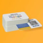Bewerten Sie uns auf Google Visitenkarte "Dezent" mit Google Bewertung QR Code