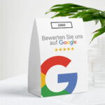 Bewerten Sie uns auf Google Tischaufsteller "Iconic"