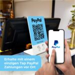 PayPal bezahlen NFC Tag und QR Code Tischaufsteller – Bild 2